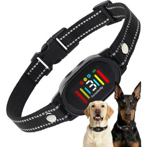 Dog Bark Collar - Shock Collars for Large Medium Small Dogs with Vibration Beep Modes, Waterproof IP67, Rechargeable Training Collar with 8 Adjusable Sensitivity, Calming Anti Barking Device