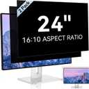 [2 Pack] 24 Inch Computer Privacy Screen for 16:10 Aspect Ratio Widescreen Monitor, Eye Protection Anti Glare Blue Light Computer Monitor Privacy Filter, Removable Anti-Scratch 24in Protector Film