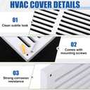 Colingmill 1 Pcs Decorative Return Air Vent Cover 32 x 8.5 x 3/4 Inch (30x6 Duct Opening) White MDF Modern Farmhouse Wall Vent Grille High Airflow Cold Air Return HVAC Cover for Wall Baseboard