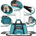 PetAmi Airline Approved Pet Carrier for Cat, Soft Sided Dog Carrier for Small Dog, Cat Travel Supplies Accessories Indoor Cat, Ventilated Pet Carrying Bag Medium Large Kitten Puppy, Large Heather Blue