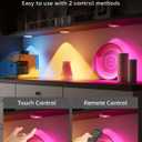 Rechargeable RGB Puck Lights with Remote, 2400mAh Battery Touch Light Magnetic Push Tap Lights Wireless Color Changing LED Under Cabinet Lighting, Sitck On Light for Kitchen, Closet, Pantry, Shelves