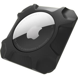 for Airtag Holder Strong Case Stick-On Mount for Airtag Protective Pasteable Accessories Air Tag Case Compatible with Apple AirTag Hidden Protective Location Tracker (1 Pack Black)