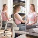 Posture Corrector for Women, Adjustable Upper Back Brace for Neck Shoulder Support, Comfortable Back Straightener for Hunchback & Slouching, Invisible Under Clothes(Pink,Small)