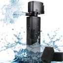 Aquarium Filter for 55-150 Gallons Tank, Internal Fish Tank Filter, Powerful Pump Submersible for Large Fish Tanks, Turtle Tanks, Kois Aeration Deodorization Wave Making Decontamination Filter System (Black)