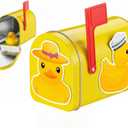 Metal Duck Mailbox for Cruise Door Magnetic Wall Mount for Ship Cabin Mini Mailbox for Cruising Exchange Gift Mail Box Door Decor Un Gift for Duck Hunters Cruise Lovers(Yellow)