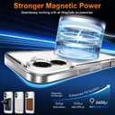 Magnetic Case for iPhone 17 Clear with Ring Holder Foldable Stand Metal Kickstand [Compatible with Magsafe], Slim Transparent Protective Phone Cover for iPhone 17 2025 6.3'', Crystal Clear