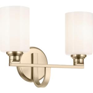 Kichler Gioe 2-Light Bathroom Vanity Light, Champagne Bronze