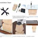 2 Inch Wooden Furniture Legs with Mounting Plates Screws Set of 4 Solid Wood Unfinished Replacement Furniture Feet for Couch Cabinet Sofa Dresser Ottoman TV Stand Bed Home