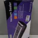 90KPa Powerful Vacuum Sealer Machine for Food Storage, Portable & Vertical Design, One-Touch Open Lid, Detachable for Easy Cleaning, Compatible with Freezer Bags, Silver