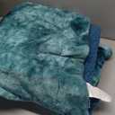 Bedsure GentleSoft Sherpa Fluffy Blanket Twin Size - Fleece Warm and Cozy Throw for Women Gift, Plush & Fuzzy Faux Fur Christmas Blanket for Couch, Sofa, Bed Decor, Tie Dye Design, Teal, 60x80 Inches