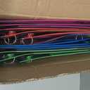 INFUN Telescoping 3 Ring Binder - 12 PCS, Flexible Round Binder with Customizable Front Cover and Clear Catalog Pocket, Holds 8.5x11 inch Paper, 0.75 Inch, With Clear Front Pocket - 12 PCS, Red+pink+ Blue+green