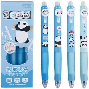MOZXIRZ 4 Pcs Erasable Retractable Pens Erasable Gel Ink Pens 0.5mm Fine Point Black Ink Writing Pen Office School Supplies Cute Purple Pen for Women Girls Boys (Black Ink-Purple) : Office Products
