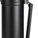 88oz Large Coffee Thermo for Travel, 2500ml Insulated Stainless Steel Water Bottle with Cup and Handle, Water Jug for 24hr Hot and Cold drinks, Vacuum Flask for Camping, Fishing & Working, Black