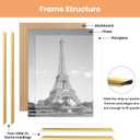 Upsimples 12×19 Picture Frame Gold, Scratch-Proof Poster Frame 12 x 16 for Photo Gallery - Slide-In Strip, Horizontal or Vertical Wall Mounting
