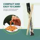 Soeos 50 Chopsticks Disposable Bulk - Natural Wooden Chopsticks & Bamboo Chopstick for Sushi, Takeout, Party - Smooth, Individually Wrapped Single-Use Chopstick (Approx.50 Pairs) (9 Inch)