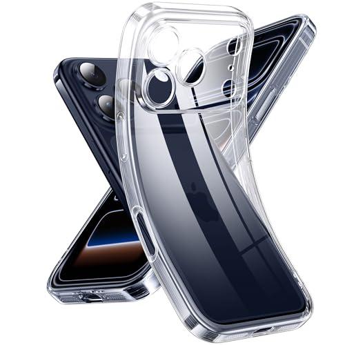 Supdeal Crystal Clear Case for iPhone 17 Pro Max, [Not Yellowing] [Camera Protection] [Military Grade Drop Tested] Transparent Shockproof Protective Soft Silicone Slim Cover, 6.9 inch, Transparent