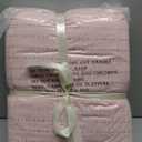 KASENTEX Oversized Queen Quilt Set 102"x106"  Soft Washed 3-Layer Lightweight Bedspread, Minimalist Nordic Design, All-Season Spring & Summer Quilt Set (1 Quilt + 2 Pillow Shams), Pink