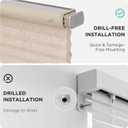Joydeco No Drill Linen Cellular Blinds for Indoor Windows, Light Filtering Cordless Cellular Shades for Thermal Insulation Noise Reduction, Window Shades for Home (Linen Cream, 34" W x 64" H)