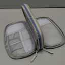 FYY Travel Cable Organizer Pouch Electronic Accessories Carry Case Portable Waterproof Double Layers All-in-One Storage Bag for Cord, Charger, Phone, Pattern Blue