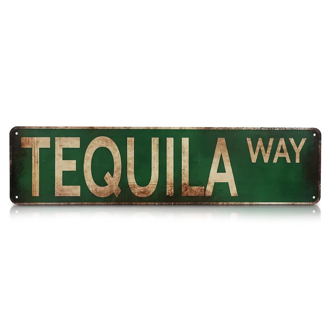 4x16 Inch Metal Bar Signs  Tequila Decorations Metal Signs, Lightweight and Easy to Install, Vintage Style Wall Tinplate Art, Rust and Fade Resistant, Good for Home, Bar, Kitchen, and Pub