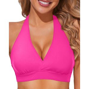 Tempt Me Women Halter Bikini Top Push Up Swimsuit Top Only (Large, Hot Pink) Tempt Me Women Halter Bikini Top Push Up Swimsuit Top Only (Large, Hot Pink)