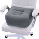 HOMBYS Extra Thick Chair Cushions for Office,6 in Breathable Adult Booster Seat for Car,Car Seat Cushion to Raise Seat Height,Shredded Memory Foam Desk Chair Cushion for Long Sitting,Dark Grey