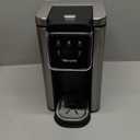 Single Serve Coffee Maker for K-Cup Pod and Grounds, Hot and Iced Coffee Maker, Strong Button Feature, 6 to 14oz Brew Sizes, 50oz Removable Reservoir, Up to 6.5 Inch Cup, Stainless Steel, Black