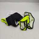 Women's Short Sleeve Swimsuit High Waisted Bikini Neon Yellow Bathing Suits Thong Triangle Swimwear Rashguard Sporty Two Piece XL