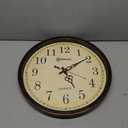 Geevon Vintage Wall Clock, Silent 16" Non Ticking Retro Round Clock Quartz Decorative Battery Operated Wall Clock for Kitchen,Office,Classroom,Bedroom,Living Room Decor