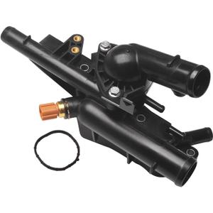 Engine Coolant Thermostat & Housing Assembly Compatible with 2010-2018 Hyundai Santa Fe Tucson Sonata Kia Sportage Optima Sorento OEM New 256002G500