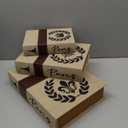 Carina's Collection Paris Burlap Book Box with Leather Straps