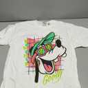 Disney Sunny Goofy 70s Retro Style Adult T Shirt (White, L)