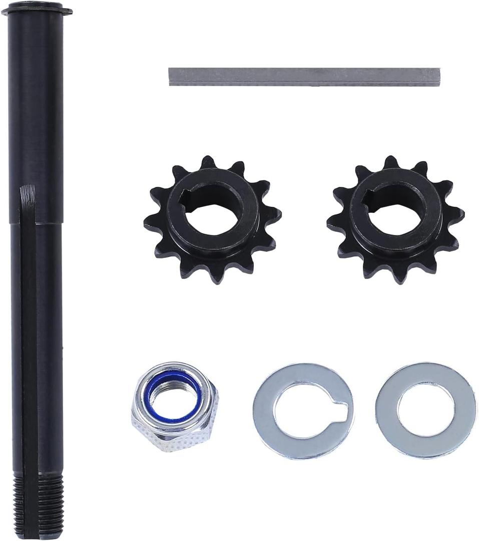 Go Kart Torque Converter Jackshaft Tool Kit, 5/8" Jackshaft+10 Tooth #40/41 + 12 Tooth #35 Gear TAV 2 + 3/16" Key + Nut + Washers + Snap Ring (5/8" Jackshaft Tool Kit)