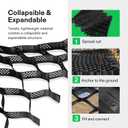 VIVOSUN 3 Depth Ground Grid, 9x17 ft, High-Density HDPE Geo Cell, 1885 lbs per sq ft Load, Foldable & Tensile, Easy Installation with Gloves, Perfect for Gardens, Driveways, Pathways, Slopes