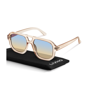 livho Trendy Polarized Square Aviator Sunglasses Women Men Square Eyewear Frame, Retro Sun Glasses for Women Men 2025 Shades