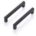 Ravinte 3 Pack 5 Inch Square Cabinet Handles - Matte Black Drawer Pulls for Kitchen, Cupboard, Cabinet Hardware (5-1/2 Inch (5 Inch Hole Center))