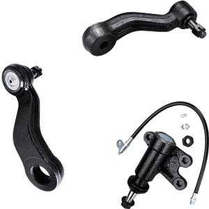 Pitman Arm + Idler Arm + Steering Idler Arm Bracket 3pc K6335 K6447 K6722 for Chevrolet GMC C1500/C1500 Suburban/C2500 Suburban/K1500/K1500 Suburban 1993-1999, C2500/C3500/K2500/K3500 1993-2000