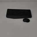 Wireless Keyboard and Mouse Combo - Full-Sized Ergonomic Keyboard with Wrist Rest, Phone Holder, Sleep Mode, Silent 2.4GHz Cordless Keyboard Mouse Combo for Computer, Laptop, PC, Mac, Windows -Trueque (1 PACK, Black)