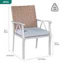 3 Piece Aluminum Woven Patio Bistro Set