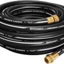 Continental Premium Garden, Black Heavy Duty Cold Water Garden Hose, 5/8in Inside Diameter x 25ft Length, Male x Female Garden Hose Thread