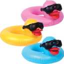 GAME Inflatable Rubber Pool Float Tube - Derby Duck Design, Pack of 3, for Kids Aged 3+, Withstand Weight up to 70 lbs, Small