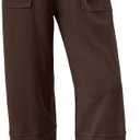 Trendy Queen Women's Wide Leg Pants, Soft Cotton Blend with Pockets for Casual Summer, L