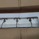 Liberty Hardware 129848 Wall Mounted Coat Rack with 5 Decorative Hooks, 27-Inch, Satin Nickel and White