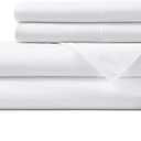 Hotel Sheets Direct 4 Piece Bed Sheet Set Queen Size, 100% Viscose Derived from Bamboo Sheets Set with 2 Pillowcases, Cooling & Breathable Luxury Bedding, Moisture-Wicking & Silky Soft Texture, White