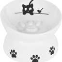 Vencer Cat/Small Dogs Slow Feeding Bowls, Raised Cat/Dog Food Bowl/Water Bowl,Elevated Cat Dog Dish,Pet Bowls for Cats or Small Dogs,VCB-004
