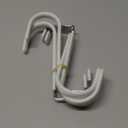 FYY Over The Door Hooks, 4 Pack Hangers Hooks with Rubber Prevent Scratches Heavy Duty Organizer for Living Room, Bathroom, Bedroom, Kitchen Hanging Clothes, Towels, Hats, Coats, Bags White (Short)