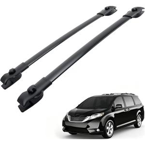 2PCS Cross Bar Roof Racks Compatible Toyota Sienna 2011-2020 with Raised Side Rails, 220LB Load Capacity, Luggage Cargo Rails Carrier Fits Bikes Kayaks Ski Tent Roof Box