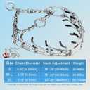 Prong Collar for Dogs, Dog Training Collar, Adjustable Size Dog Pinch No Pull Collar with Quick Release Buckle for Small Medium Large Dogs(Packed with Two Extra Links) (M/L(18-23" Neck, 3.00mm))