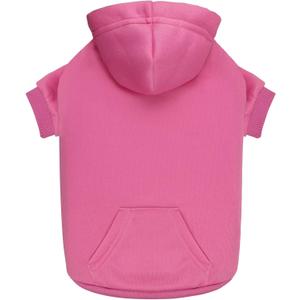 Dog Sweaters for Medium Dogs Dog Hoodie Dog Sweater Solid Soft Brushed Fleece Dog Clothes Dog Hoodie Sweatshirt with Pocket(Pink-M)
