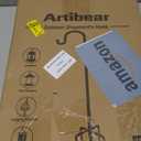 Artibear Adjustable Outdoor Shepherd Hook Stand with 5 Prong Base, 108 Inches Tall 3/5 in Thick, Shiny Black (1 Packs)